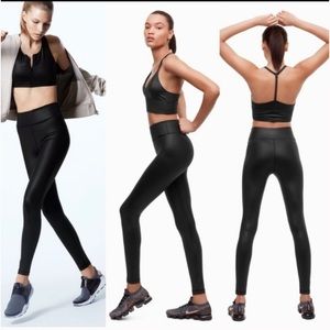 Aritzia Faux Leather the constant Twyla Pant Black